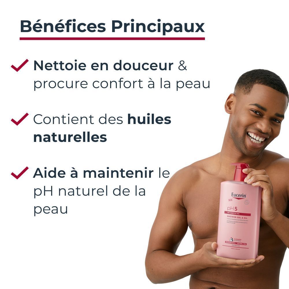 Eucerin pH5 Gel-Huile de Douche | Peau sèche et sensible