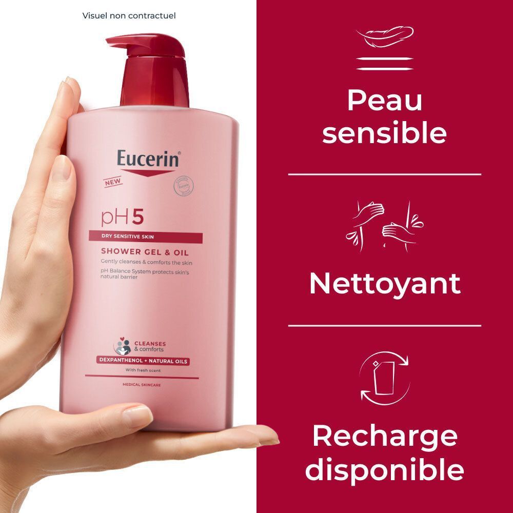 Eucerin pH5 Gel-Huile de Douche | Peau sèche et sensible