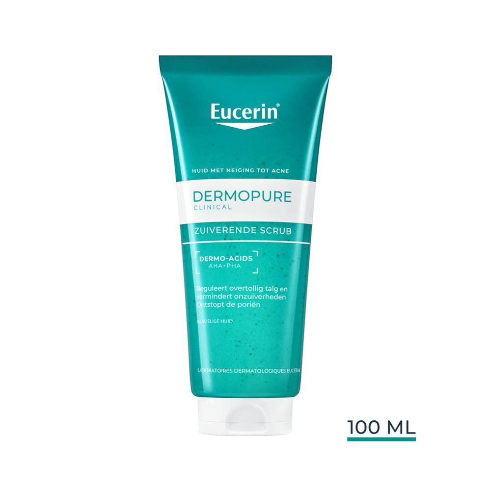 Eucerin DERMOPURE CLINICAL Zuiverende Scrub | Gezicht met Neiging tot Acne