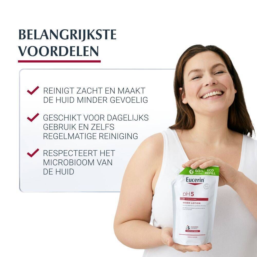 Eucerin pH5 Waslotion Navulling Gezicht en Lichaam Droge en Gevoelige Huid