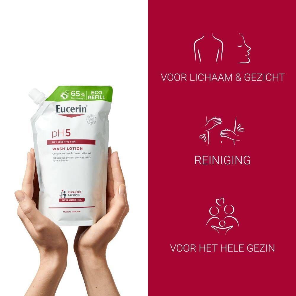 Eucerin pH5 Waslotion Navulling Gezicht en Lichaam Droge en Gevoelige Huid