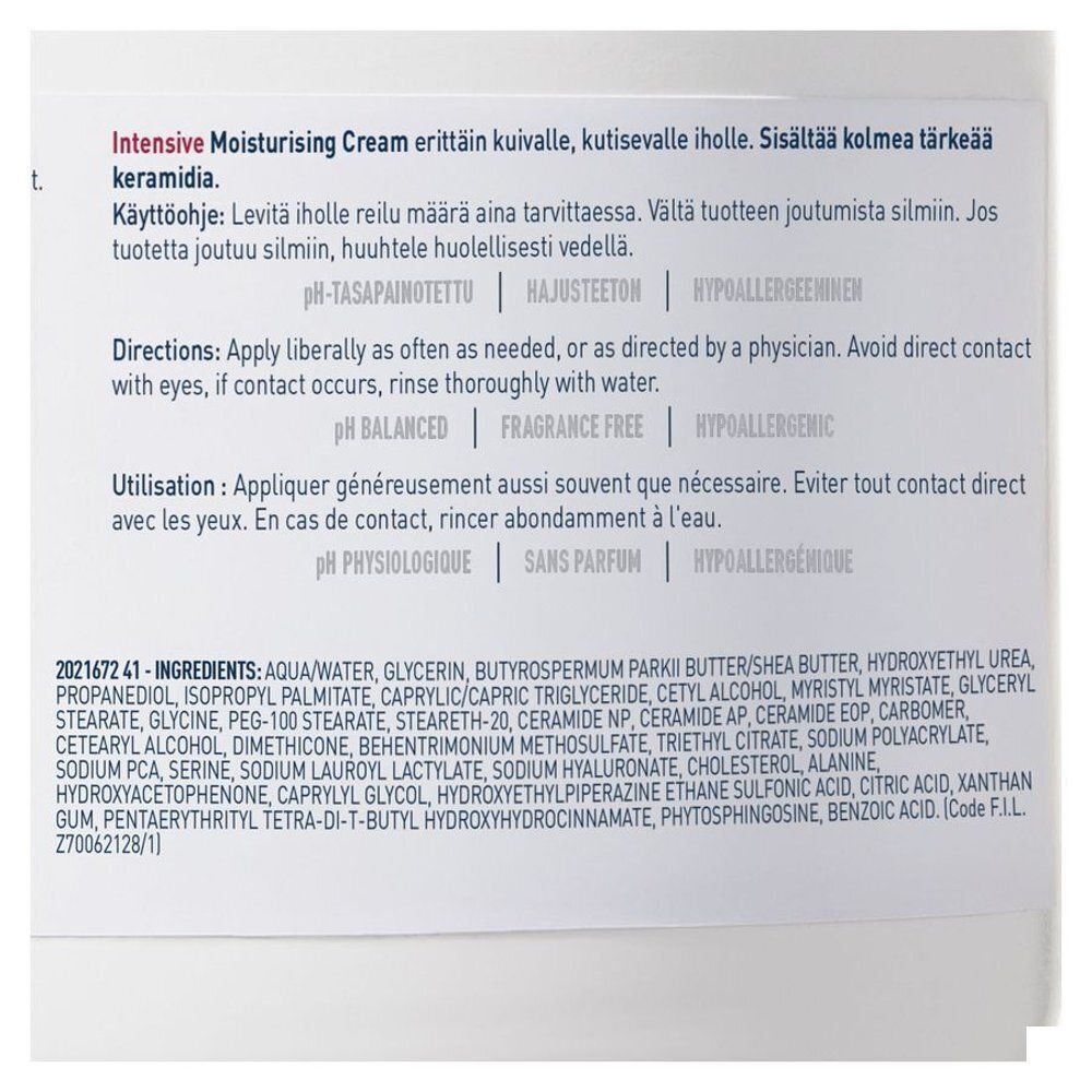 Achterkant van een verpakking met tekst in meerdere talen. Ingrediënten, gebruiksaanwijzing, pH, zonder parfum.