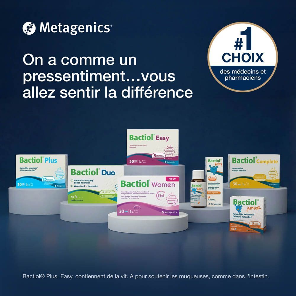 Différents produits Bactiol. Texte : '1er choix des médecins et pharmaciens'.