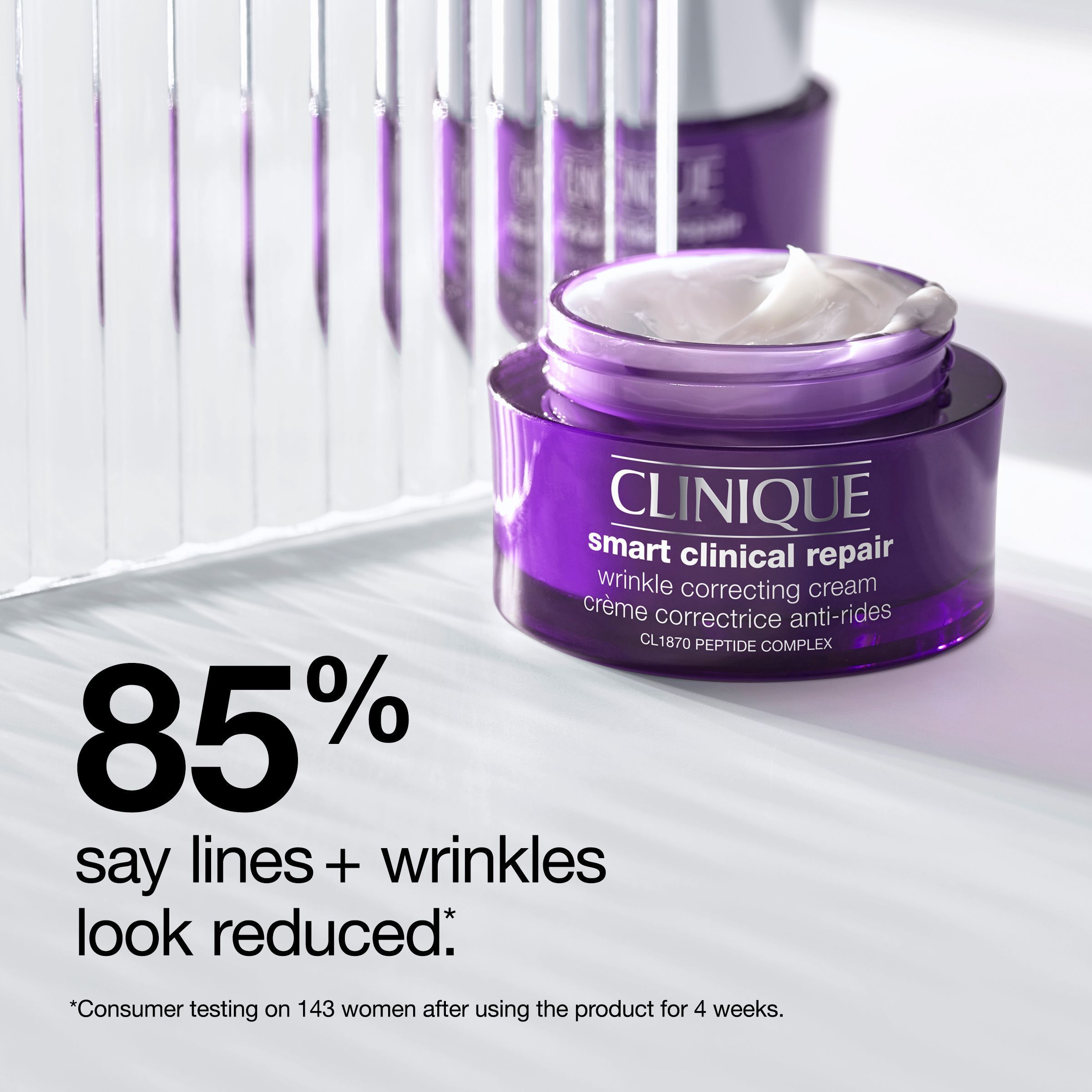 Ein Clinique Smart Clinical Repair™ Tiegel mit einem Prozentwert von 85%.