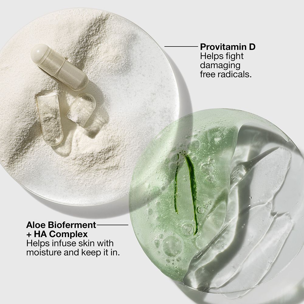 Inhaltsstoffe: Aloe Bio-Ferment + HA Komplex und Provitamin D.
