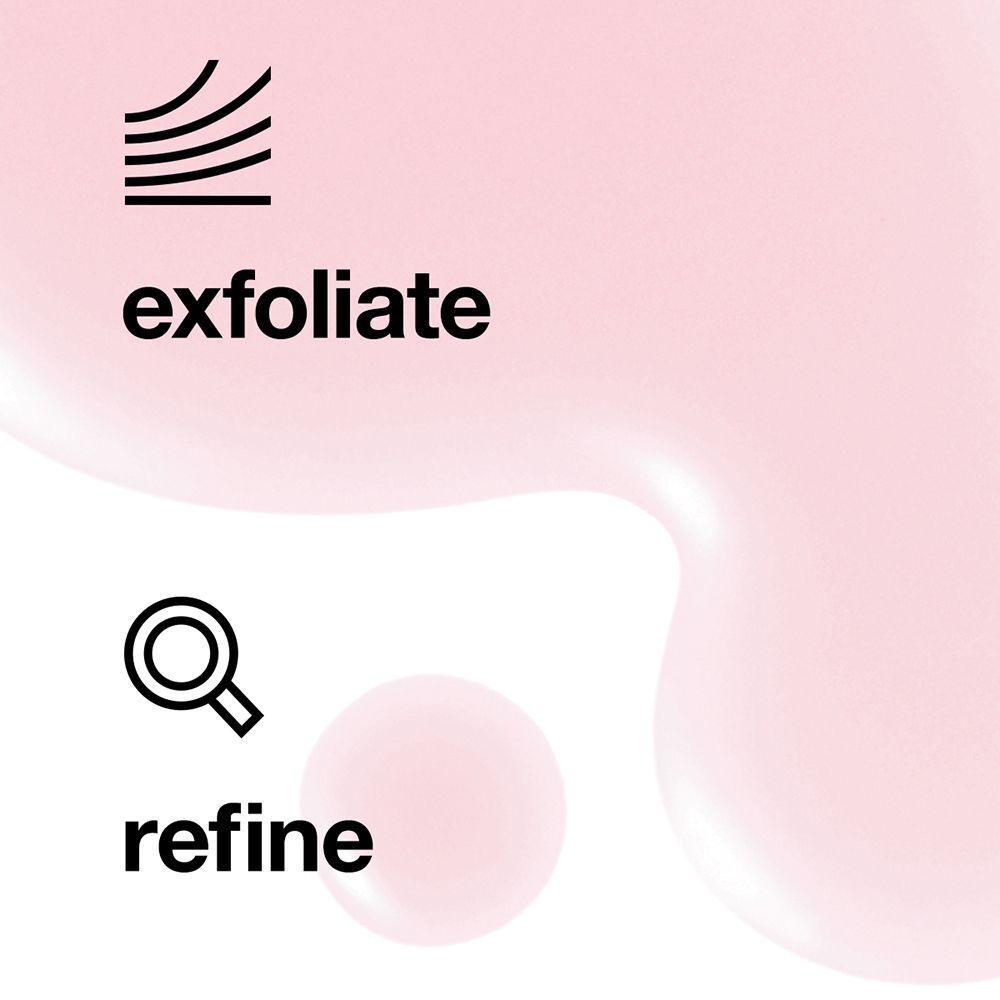 Symbole für Peeling und Verfeinerung der Haut.