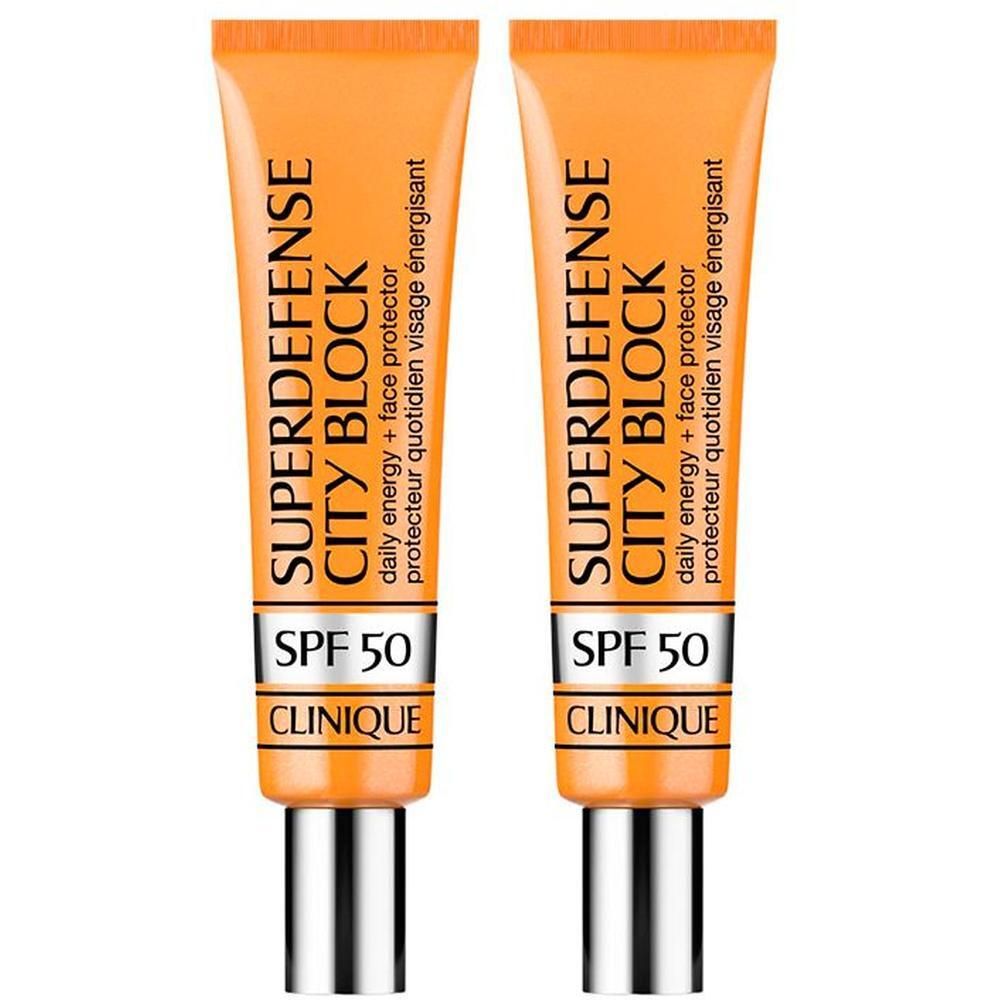 Clinique Superdefense City Block Daily Energy + Face Protector Spf50 x2 2x40 ml Creme