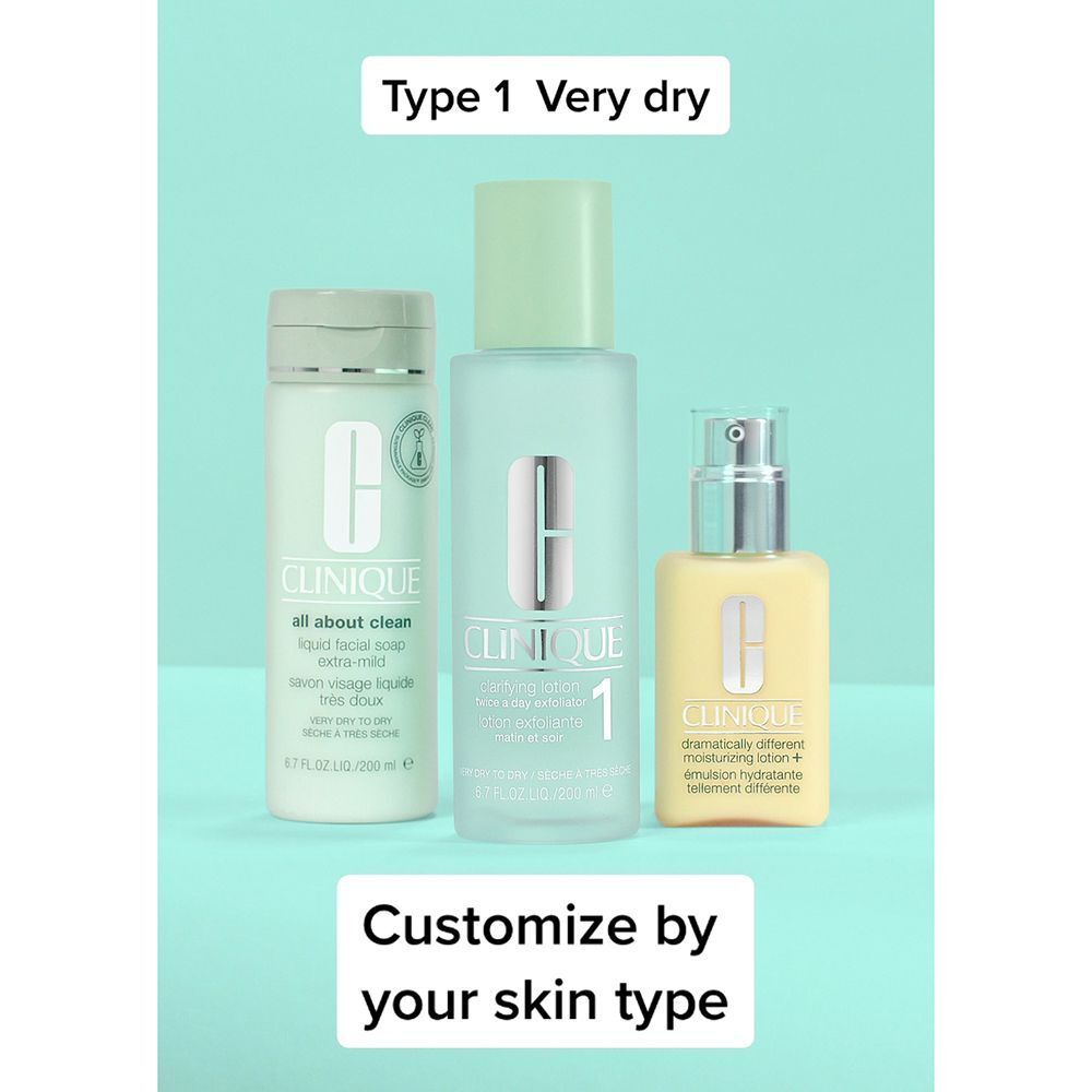 Clinique Clarifying Lotion 1 und andere Produkte für sehr trockene Haut.