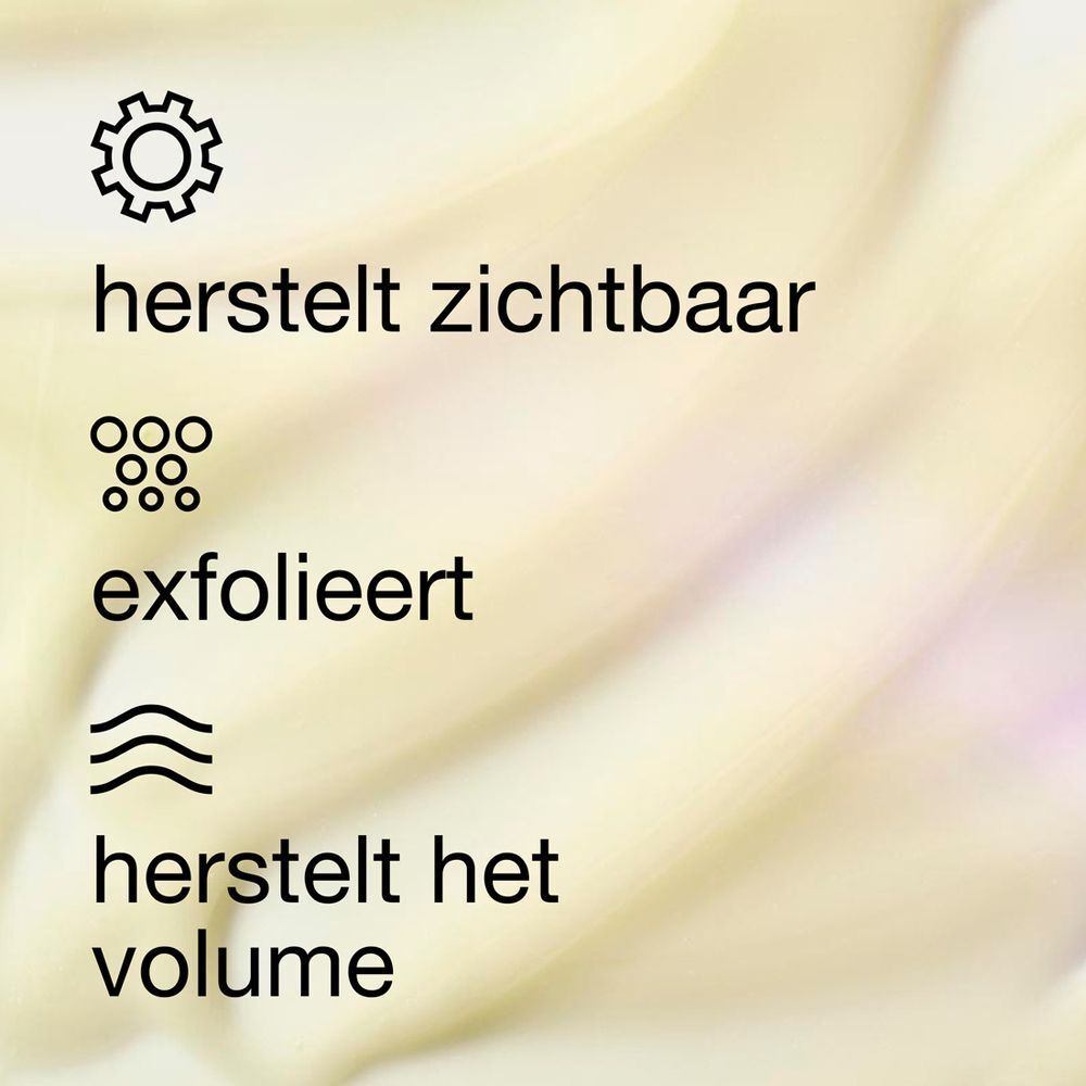 Symbole für sichtbare Reparatur, Peeling und Volumen für Clinique Serum.