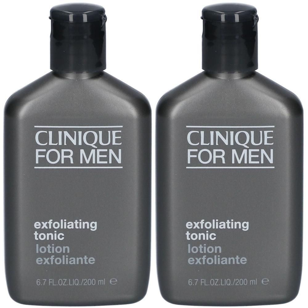 Zwei Clinique for Men Exfoliating Tonic Flaschen, je 200 ml.