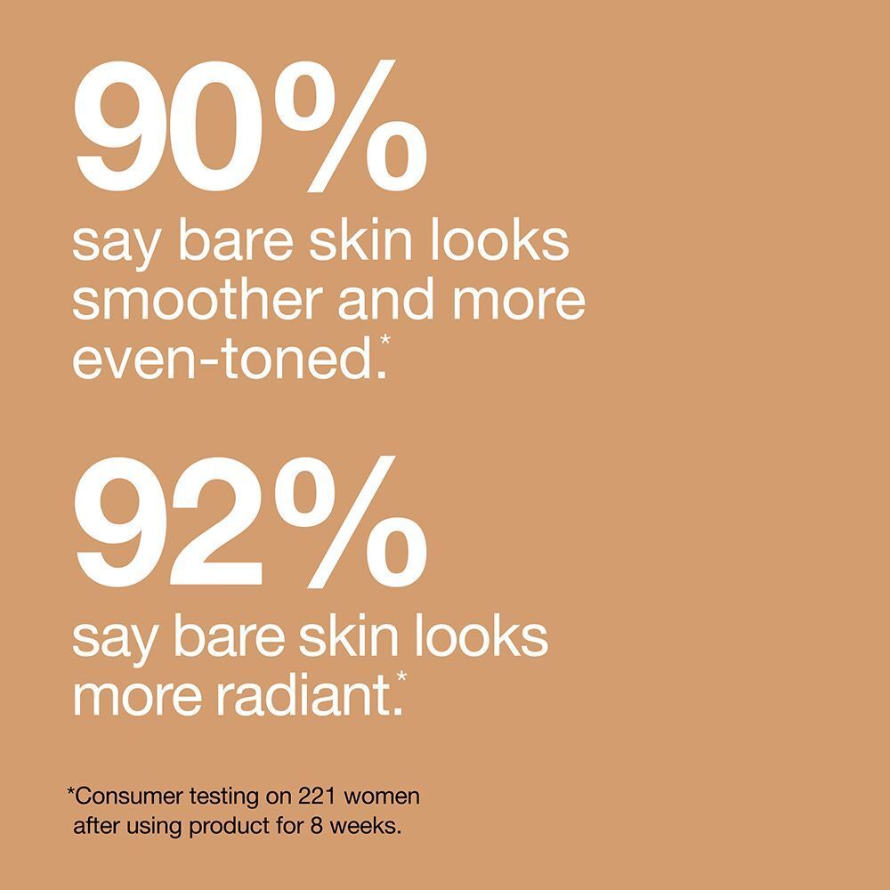 Statistiken: 90 % glatterer Teint, 92 % strahlendere Haut mit CLINIQUE Even Better Clinical Serum Foundation.