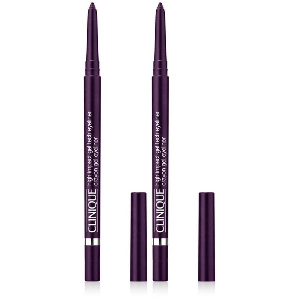 Zwei Clinique High Impact Gel Tech Eyeliner in SPARKLING AMETHYST, verpackt.