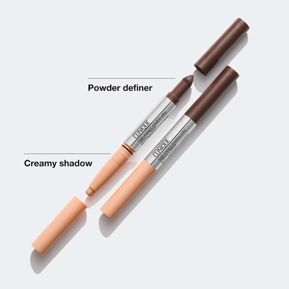 Zwei Clinique High Impact Shadow Play Stifte: cremiger Lidschatten und Puder-Definer.