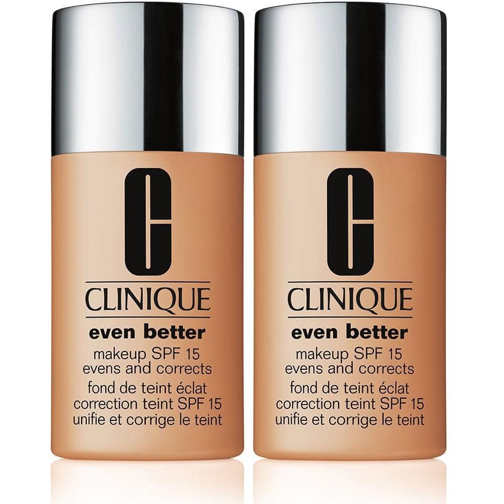 Zwei Flaschen CLINIQUE Even Better Makeup SPF 15 in Sandfarbe CN 90.