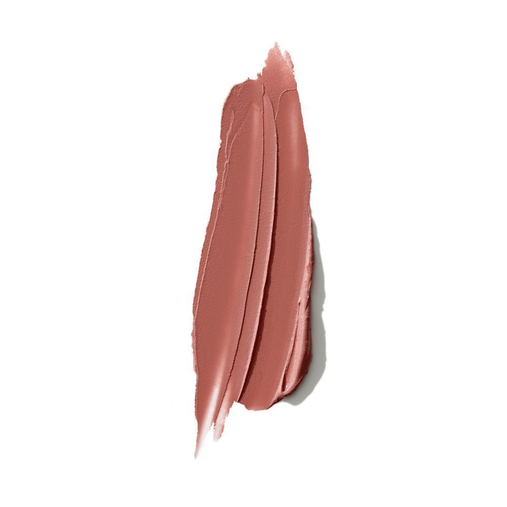 Lippenstift-Texturprobe in einem Nude-Ton mit mattem Finish.
