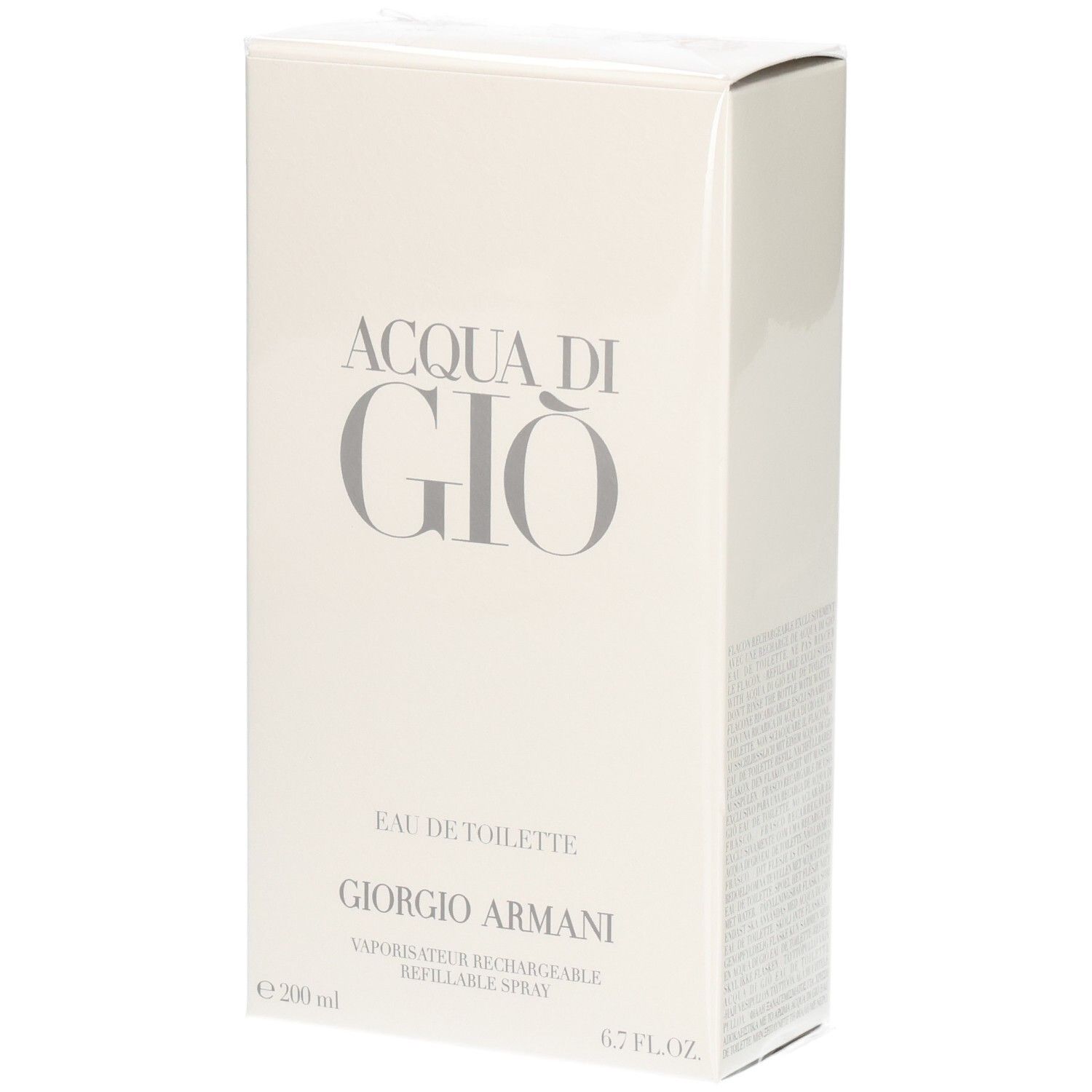 Giorgio Armani Acqua Di Giò Pour Homme Eau de Toilette Spray ricaricabile 200 ml