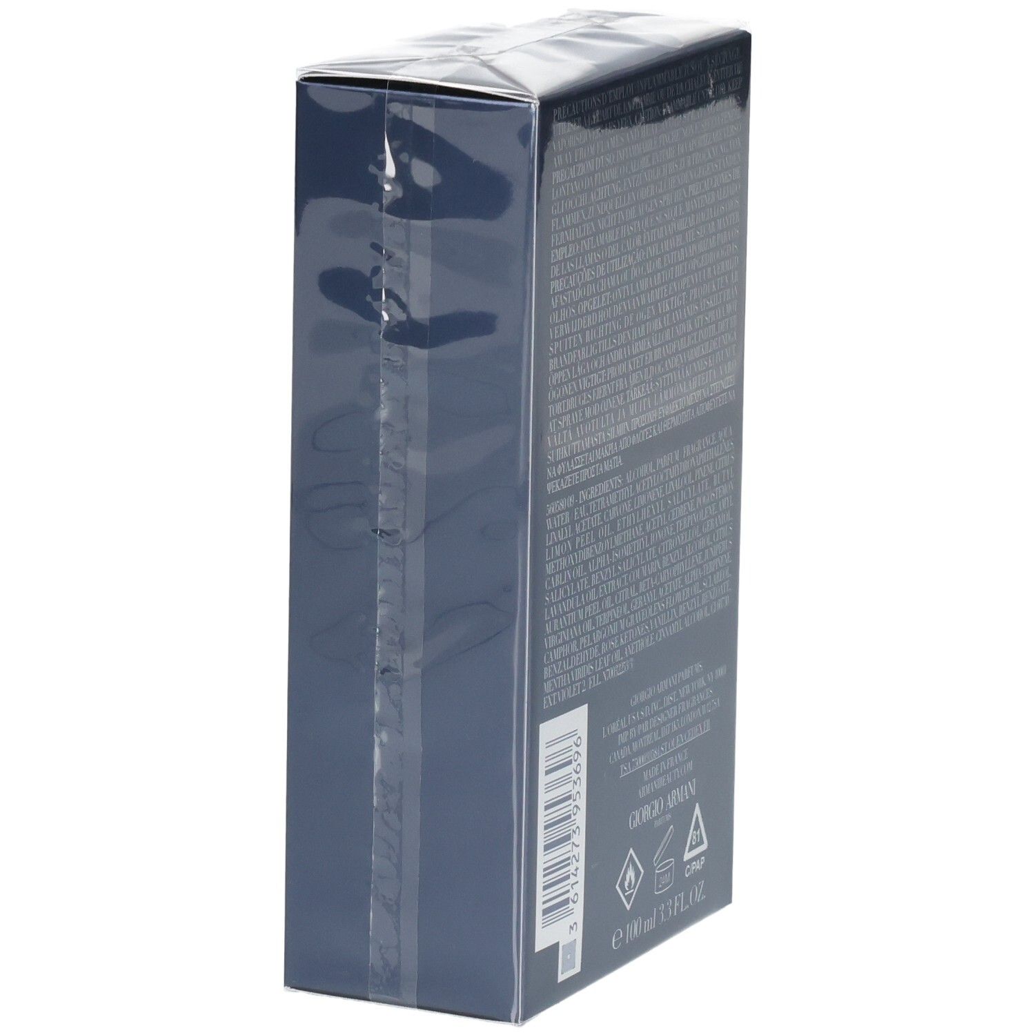 Verpackung eines Giorgio Armani Parfums, 100 ml.