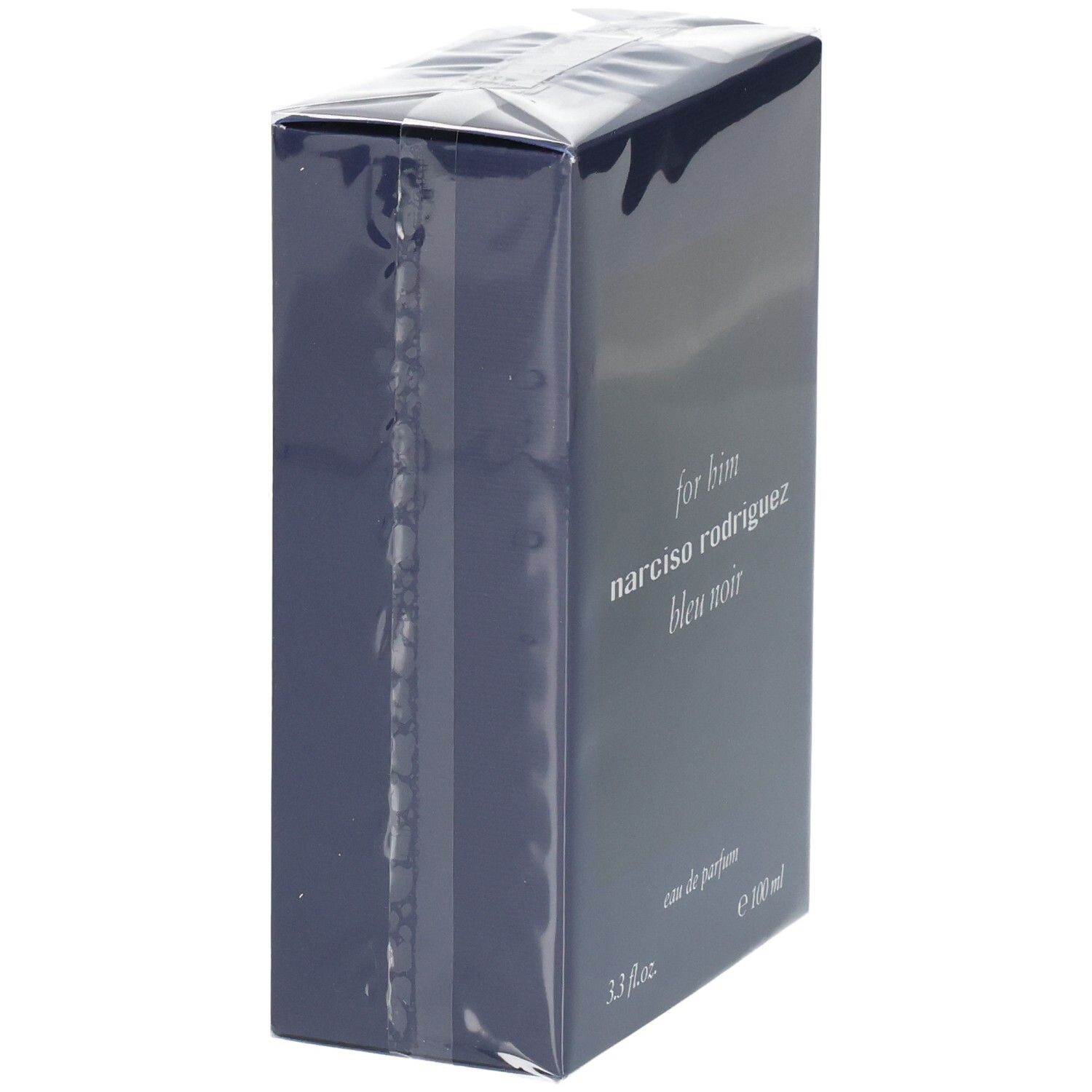 Narciso Rodriguez For Him Bleu Noir Eau de Parfum, 100 ml, Seitenansicht.