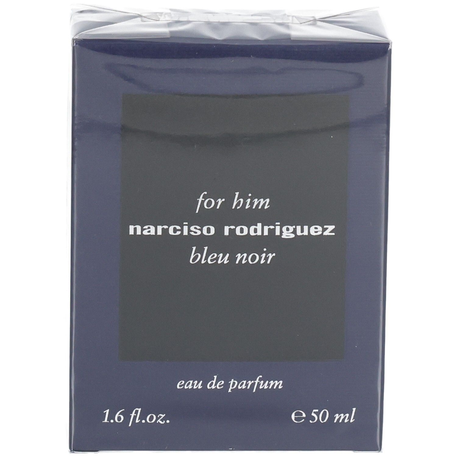 Verpackung von Narciso Rodriguez For Him Bleu Noir Eau de Parfum, 50 ml.