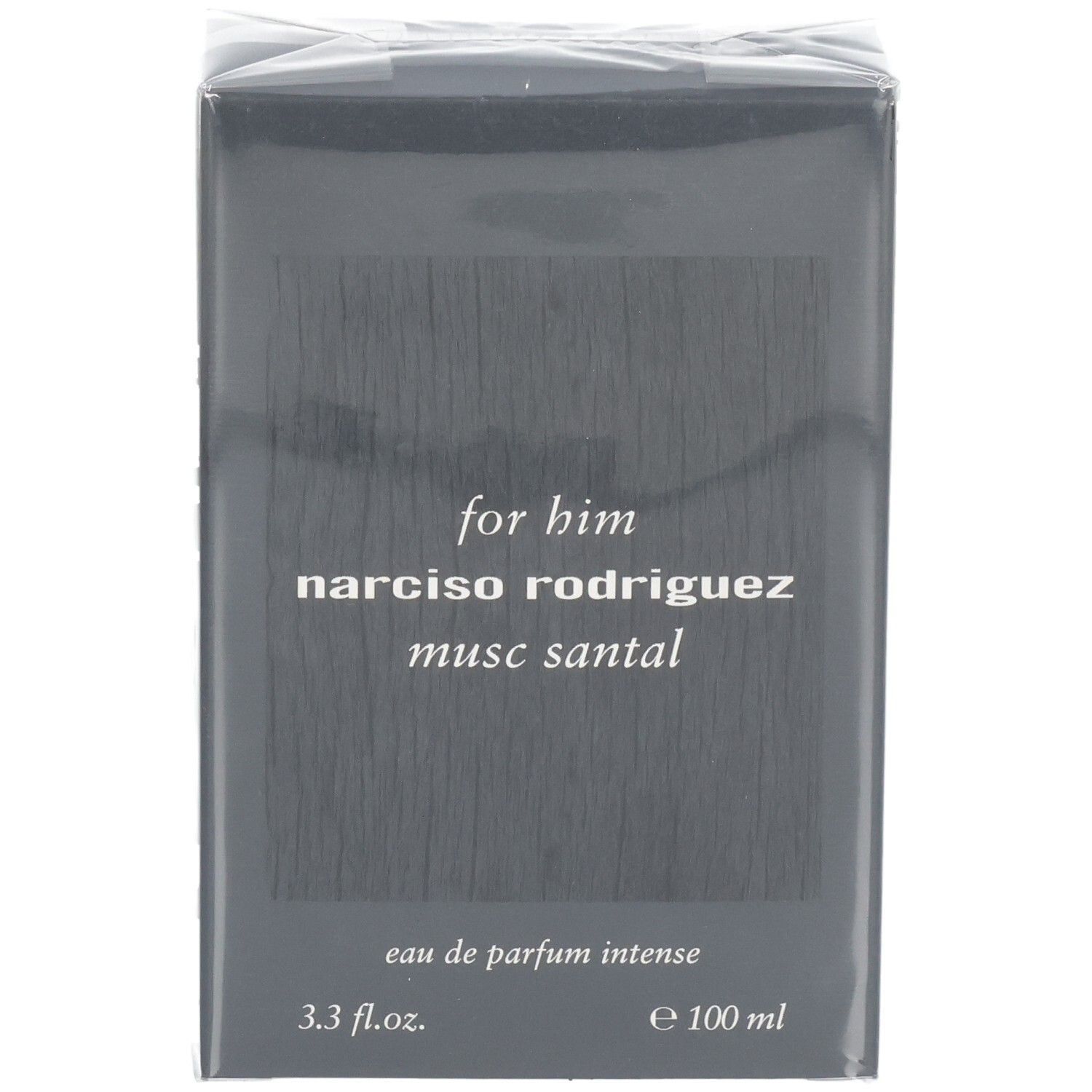 Verpackung von Narciso Rodriguez For Him Musc Santal Eau de Parfum Intense, 100 ml.