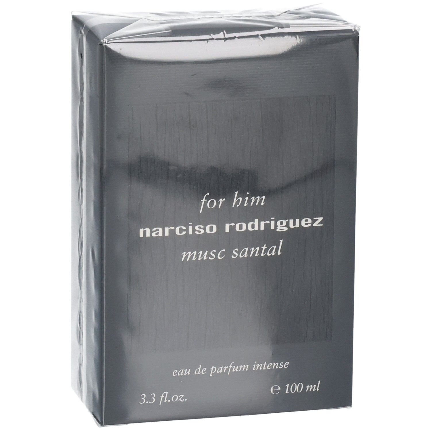Verpackung von Narciso Rodriguez For Him Musc Santal Eau de Parfum Intense, 100 ml.