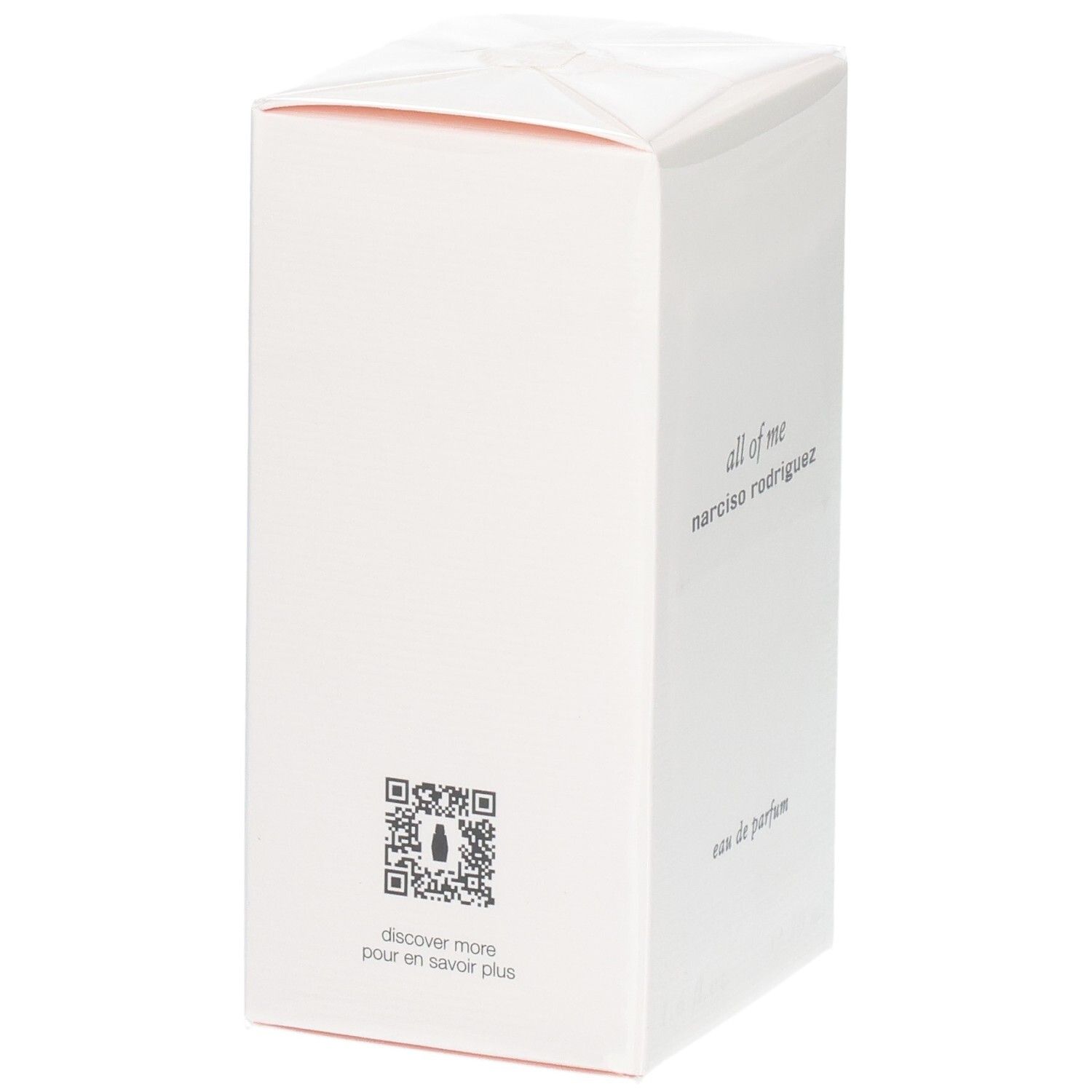Verpackung von Narciso Rodriguez All of Me Eau de Parfum mit QR-Code.