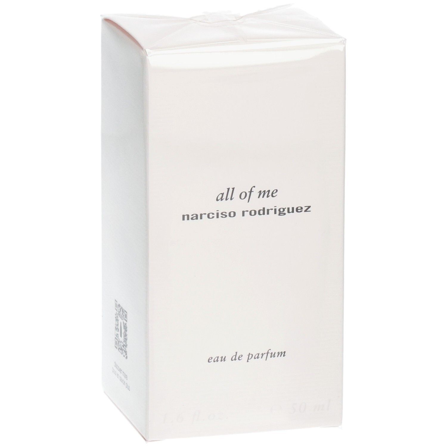 Verpackung von Narciso Rodriguez All of Me Eau de Parfum, leicht schräg.
