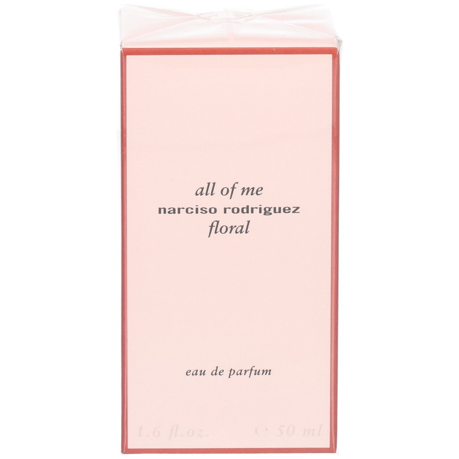 Vorderseite der Verpackung von Narciso Rodriguez All of Me Eau de Parfum Florale, 50 ml.