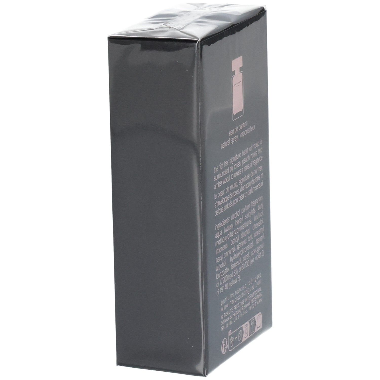 Narciso Rodriguez For Her Eau de Parfum 50 ml, schräge Ansicht.