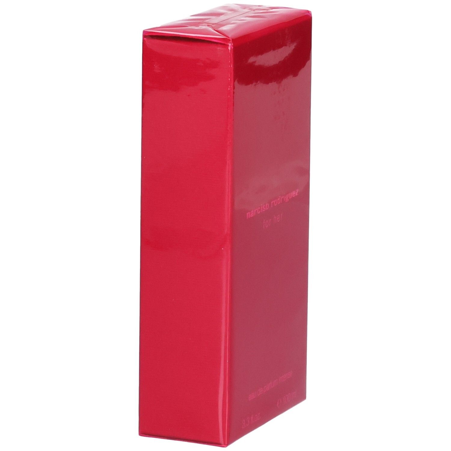 Rote Schachtel mit Narciso Rodriguez For Her Eau de Parfum Intense 100 ml.