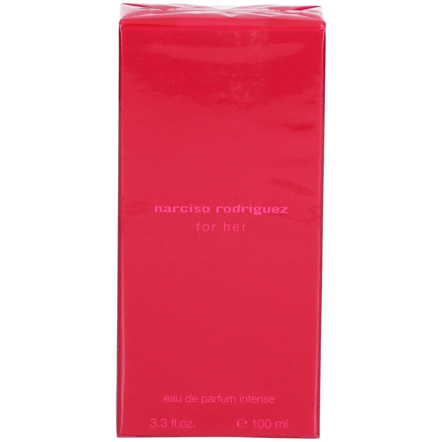 Rote Schachtel mit Narciso Rodriguez For Her Eau de Parfum Intense 100 ml.