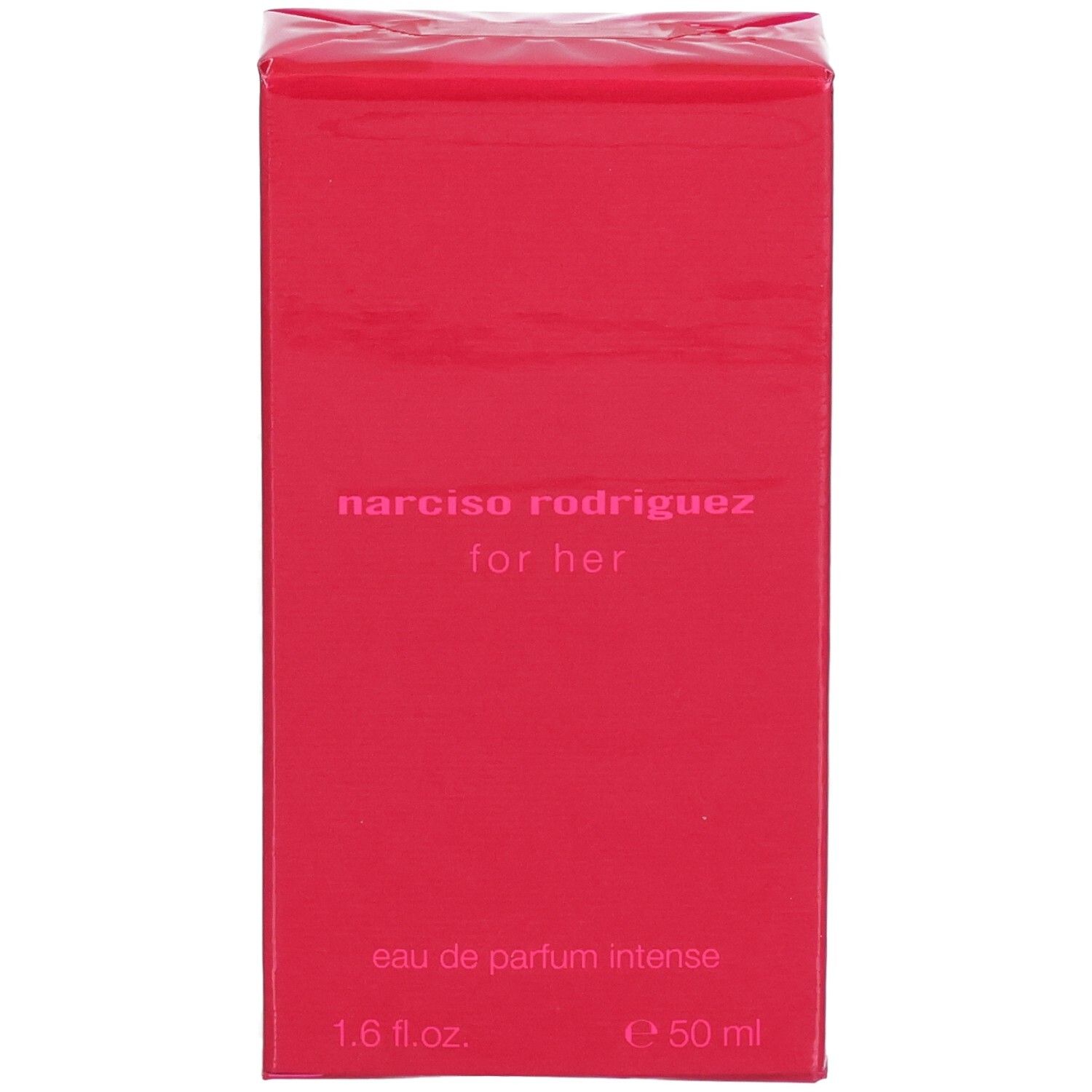 Rote
Verpackung von Narciso Rodriguez For Her Eau de Parfum Intense, 50 ml.