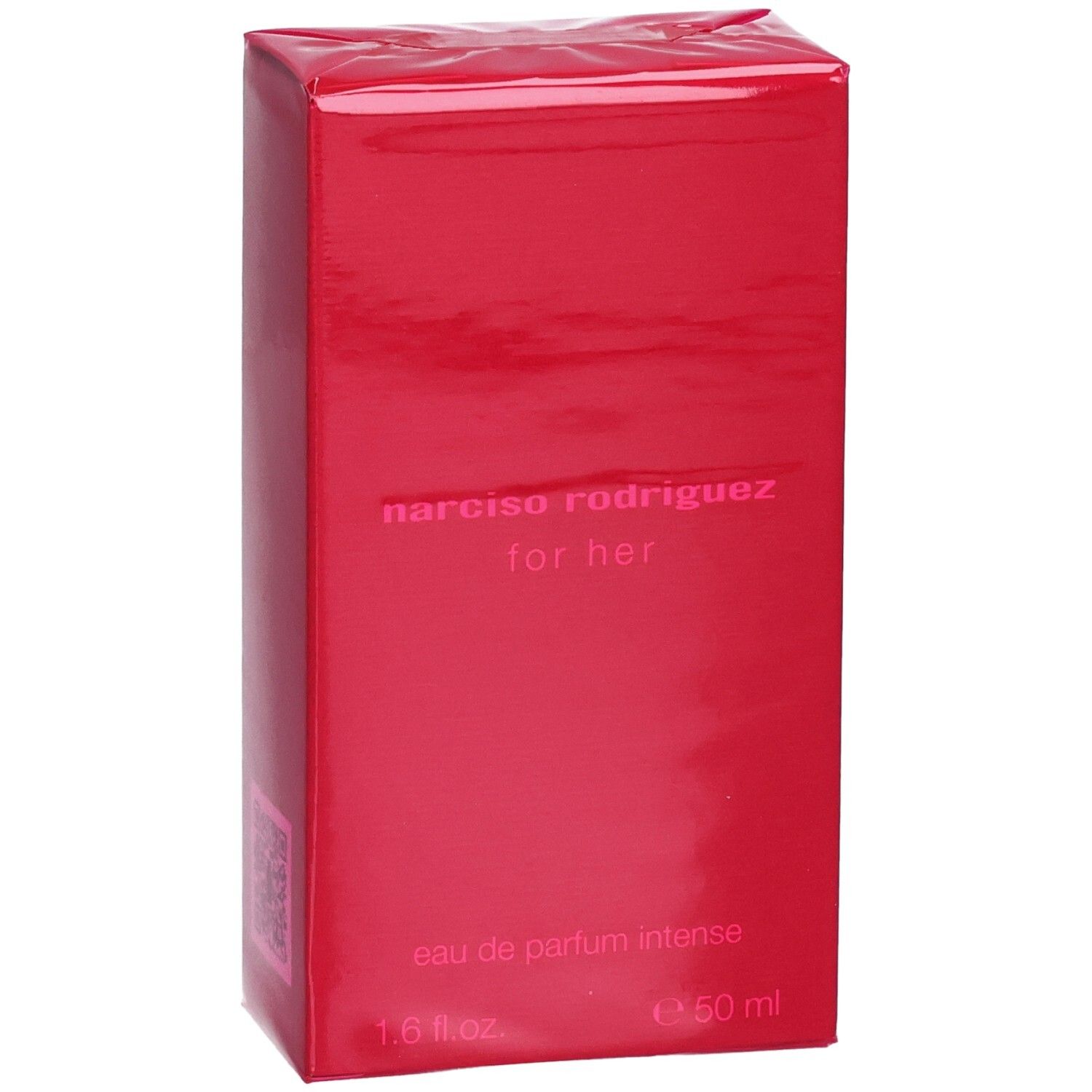 Rote
Verpackung von Narciso Rodriguez For Her Eau de Parfum Intense, 50 ml.