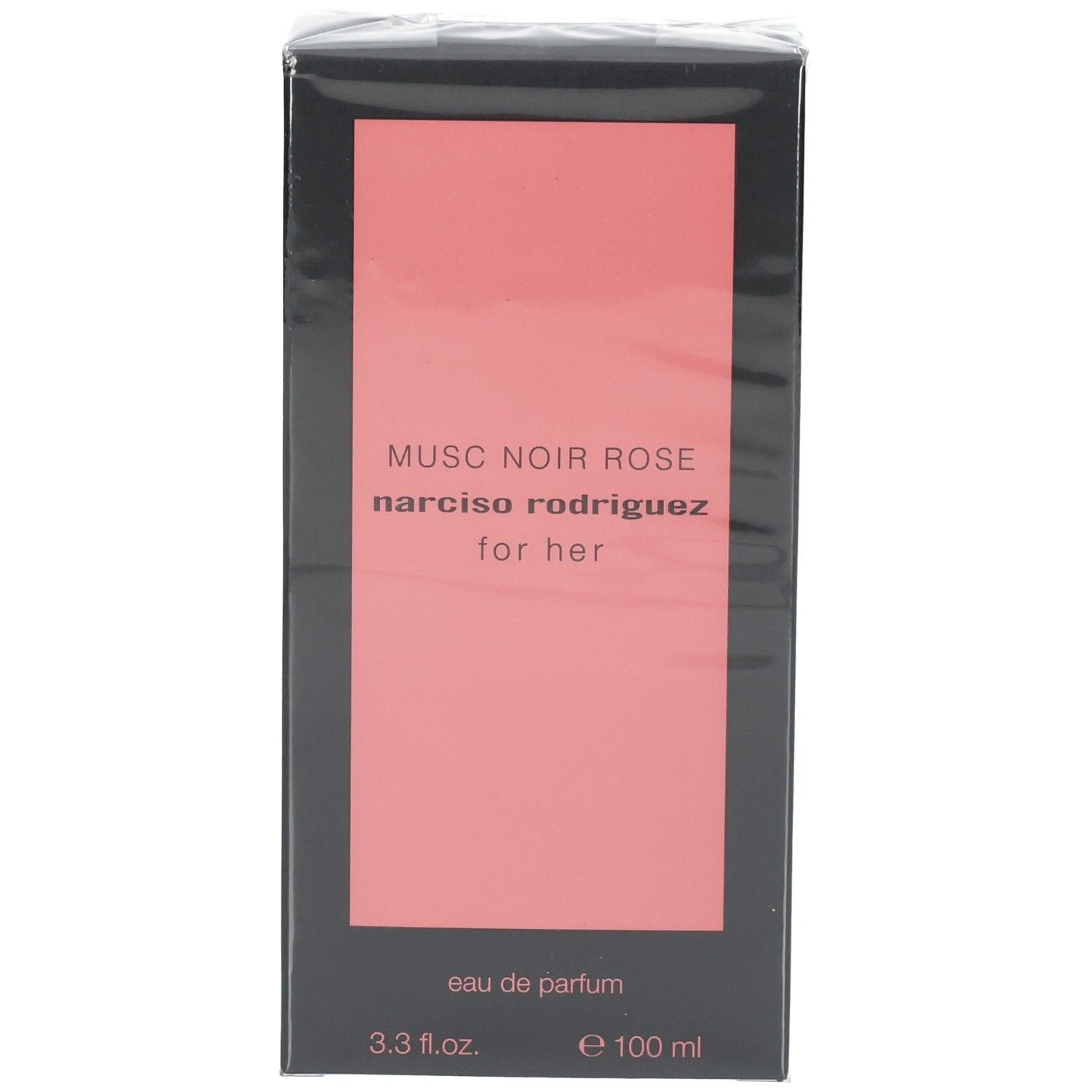 Verpackung von Narciso Rodriguez For Her Musc Noir Rose Eau de Parfum, 100 ml.