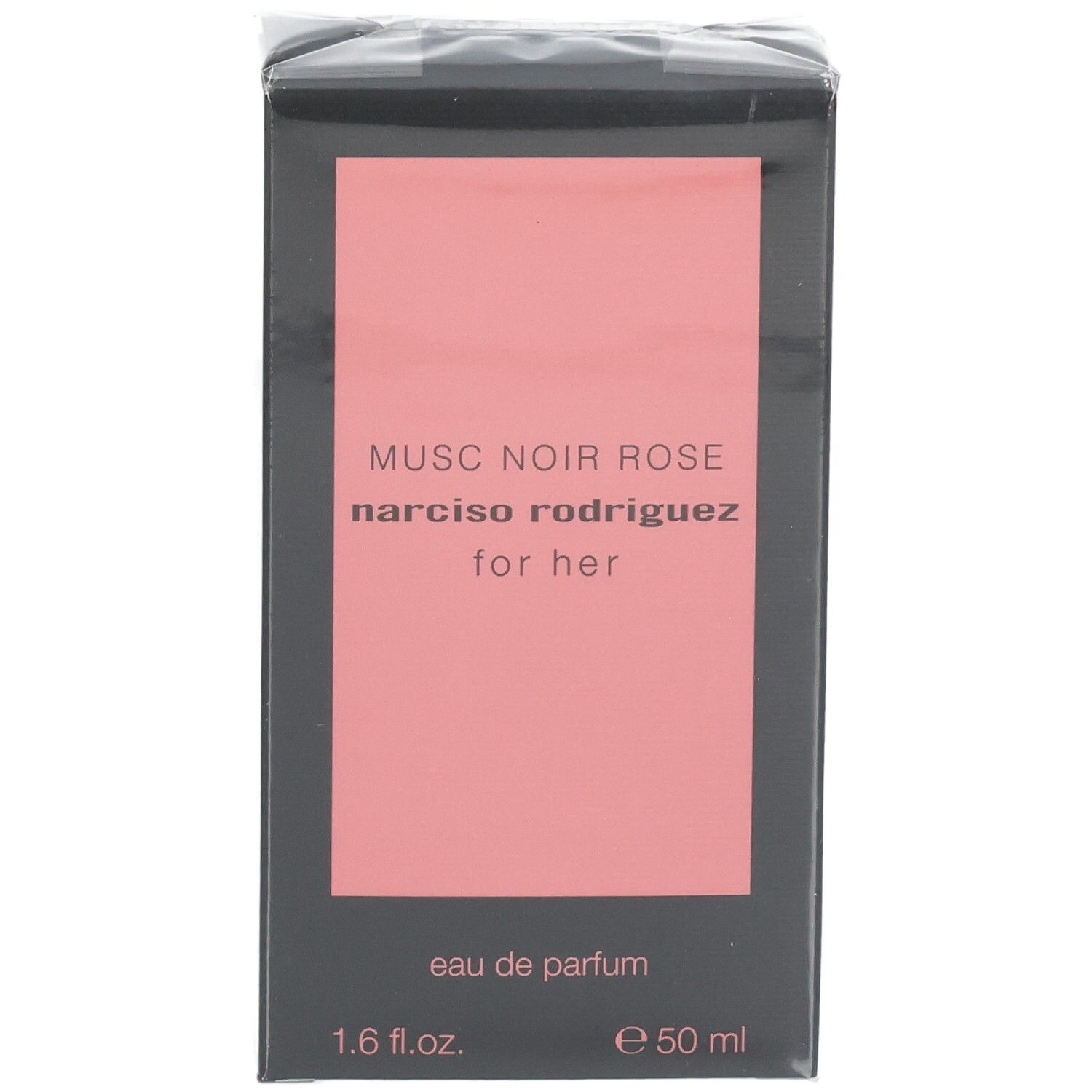 Vorderseite der Narciso Rodriguez For Her Musc Noir Rose Eau de Parfum Verpackung.