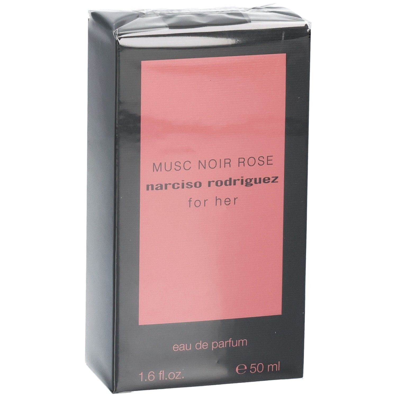 Verpackung von Narciso Rodriguez For Her Musc Noir Rose Eau de Parfum, 50 ml.