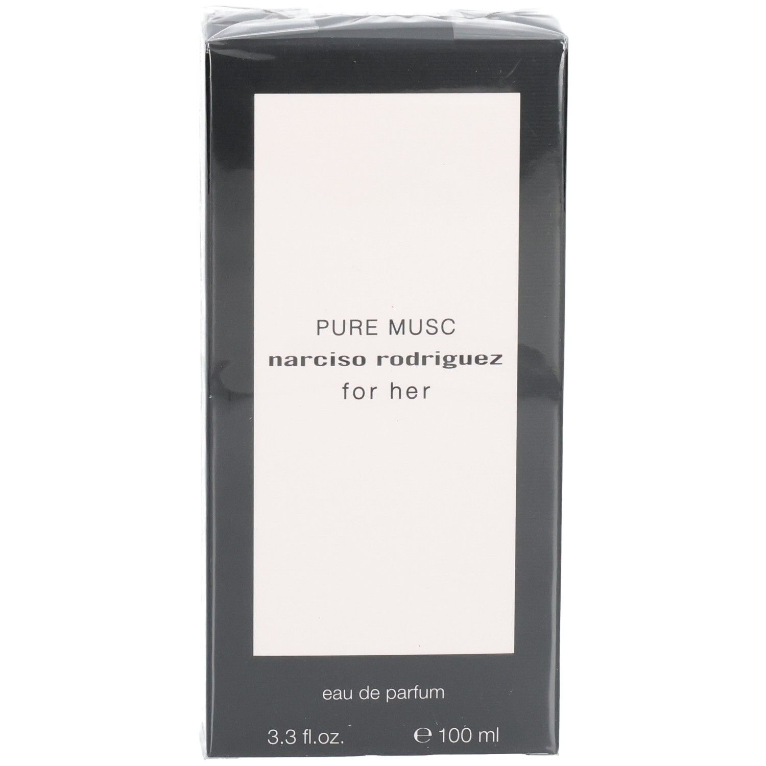 Verpackung von Narciso Rodriguez For Her Pure Musc Eau de Parfum, 100 ml.