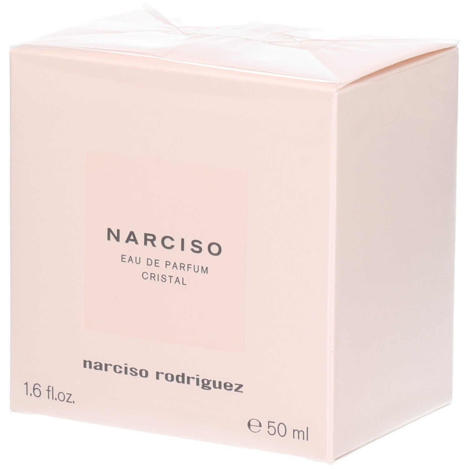Verpackung von Narciso Rodriguez Eau de Parfum Cristal, 50 ml.