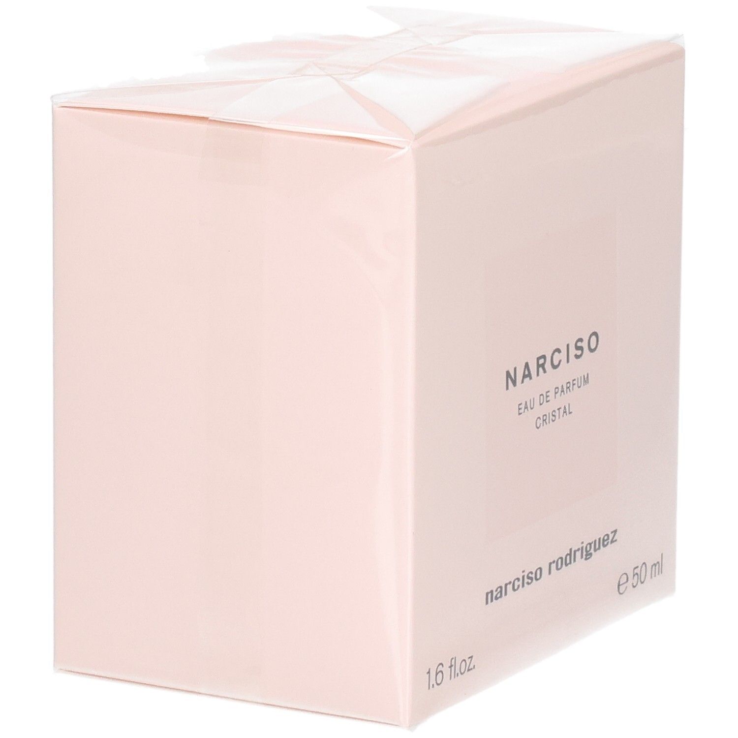 Verpackung von Narciso Rodriguez Eau de Parfum Cristal, 50 ml.