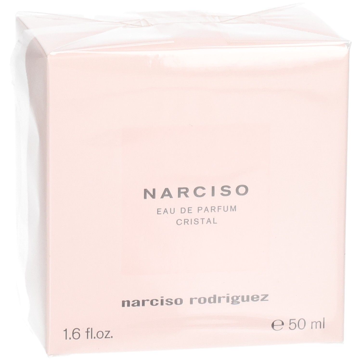Verpackung von Narciso Rodriguez Eau de Parfum Cristal, 50 ml.