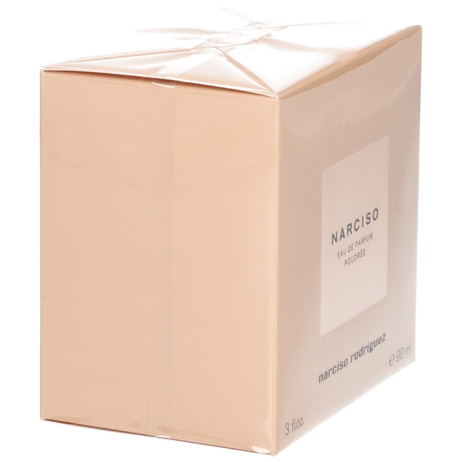 Verpackung von Narciso Rodriguez Eau de Parfum Poudrée, 90 ml.