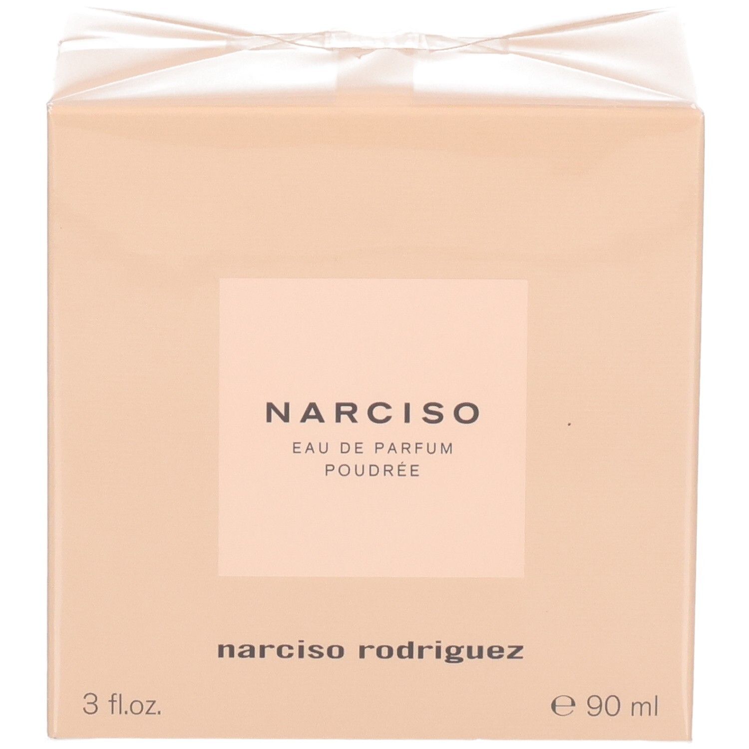 Verpackung von Narciso Rodriguez Eau de Parfum Poudrée, 90 ml.