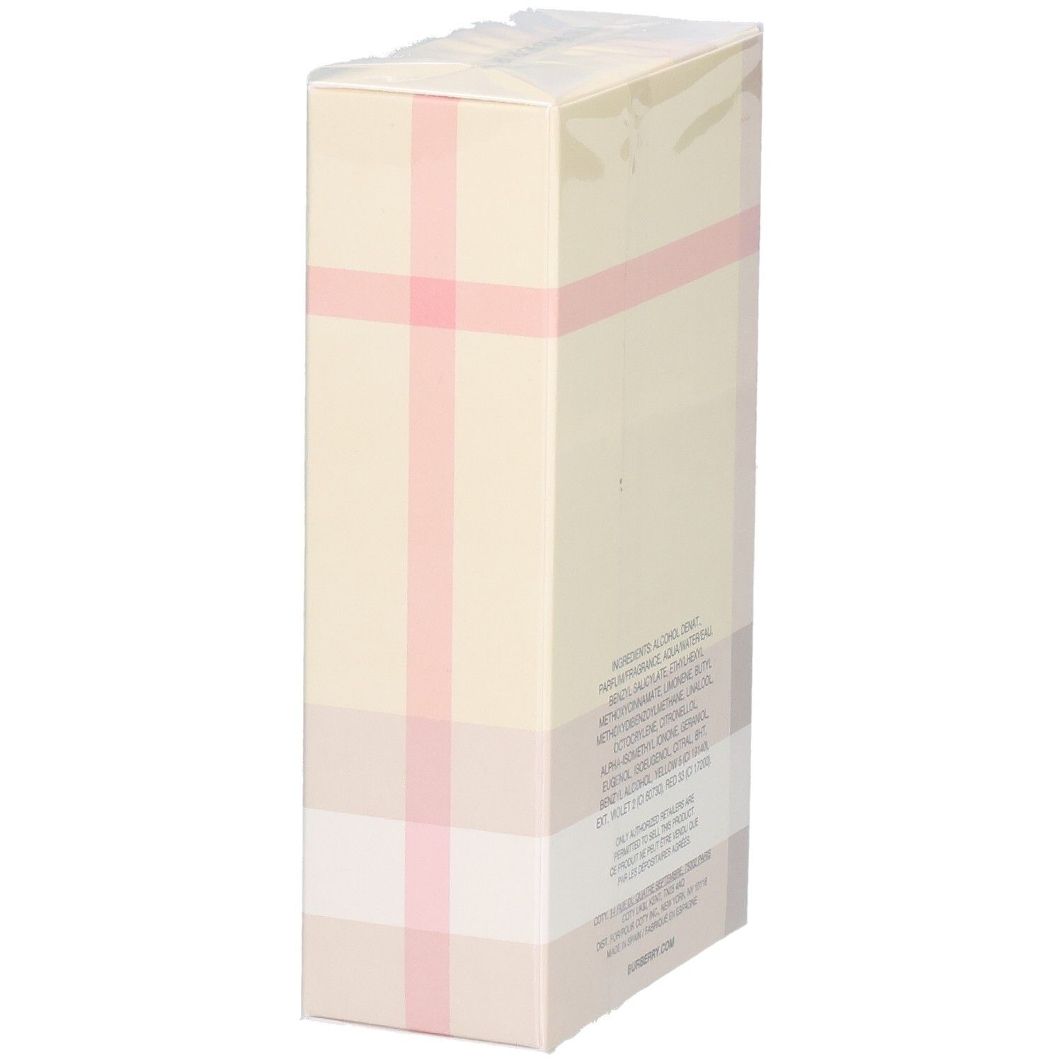 Verpackung von Burberry London Eau de Parfum für Damen, Seitenansicht.