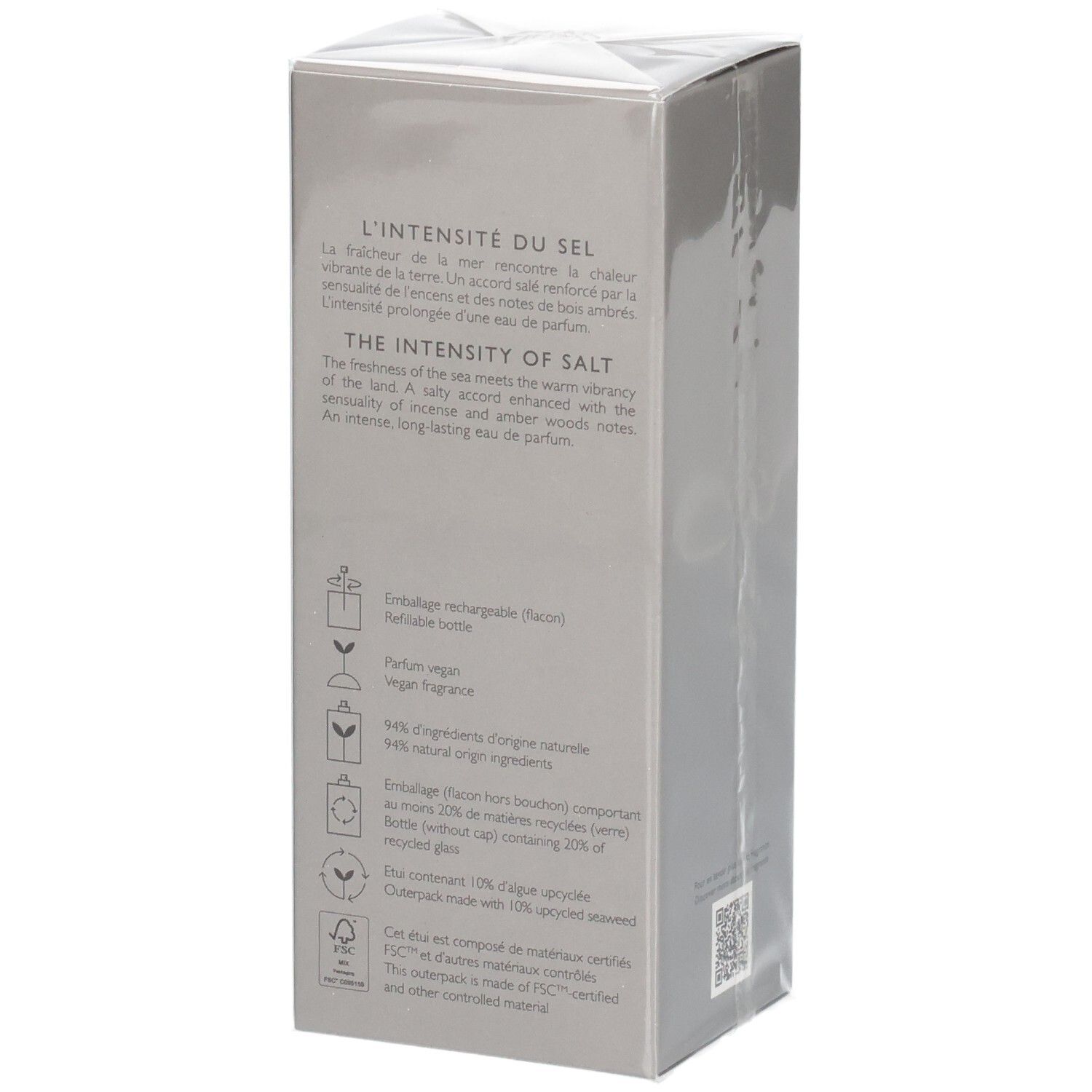 Issey Miyake Le Sel d'Issey Eau de Parfum Kartonverpackung, Beschreibung der Duftnoten.