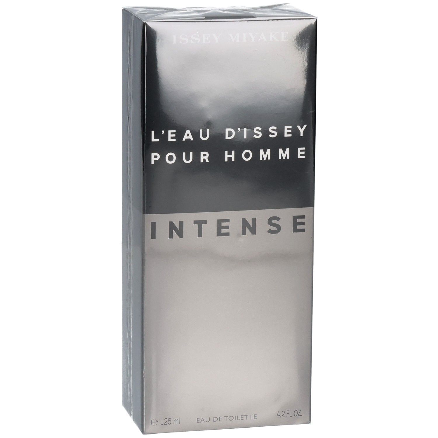Issey Miyake L'Eau d'Issey Pour Homme Intense Eau de Toilette Karton, schräg.
