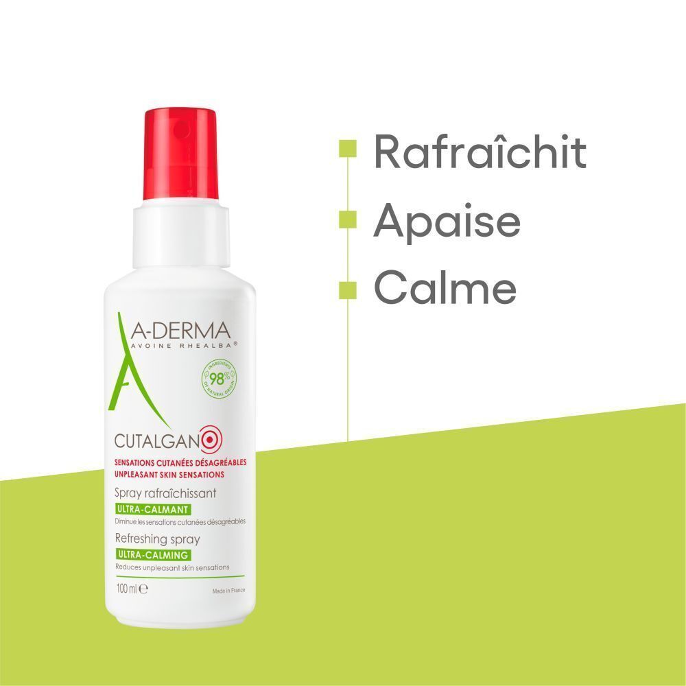 A-Derma Cutalgan Spray Rafraîchissant ultra-calmant | sensations cutanées désagréables