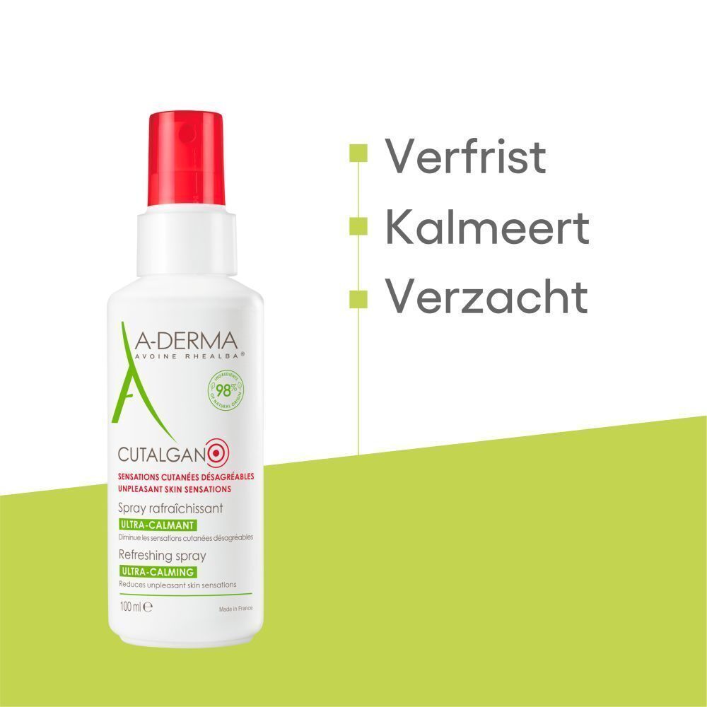 A-Derma Cutalgan Ultrakalmerende Verfrissende Spray | Oncomfortabele huidsensaties