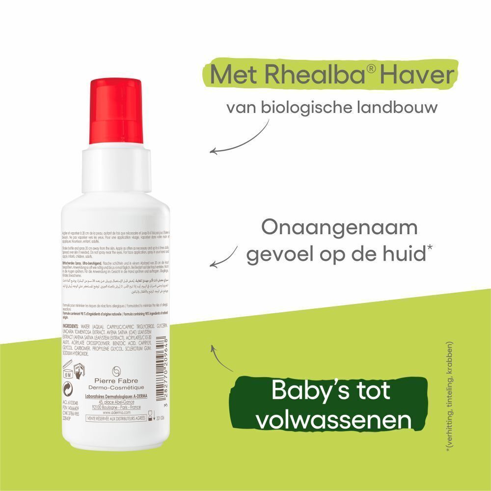A-Derma Cutalgan Ultrakalmerende Verfrissende Spray | Oncomfortabele huidsensaties