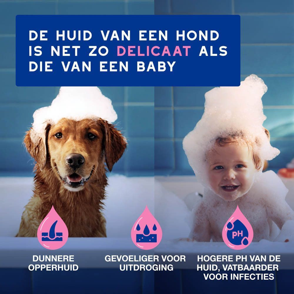 Douxo Skin & Coat Spa: De huid van een hond is net zo delicaat als die van een baby, met een dunnere opperhuid en gevoeliger voor uitdroging.