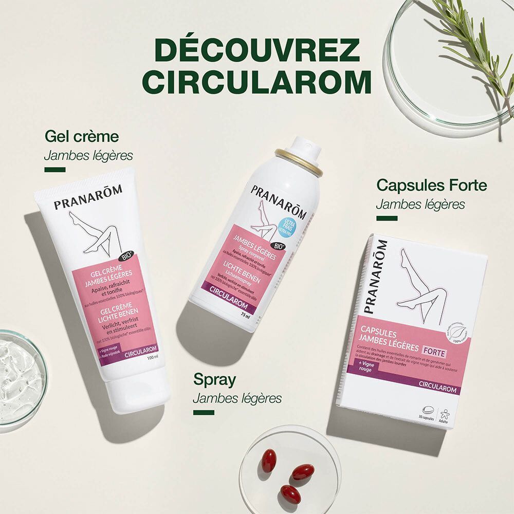 Pranarôm Circularom Jambes Légères Spray Bio